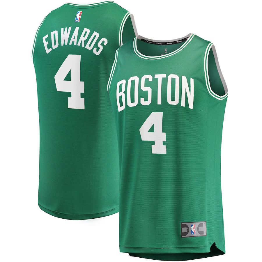 Men Boston Celtics #4 Carsen Edwards Fanatics Branded Kelly Green Fast Break Replica Player NBA Jersey->customized nba jersey->Custom Jersey
